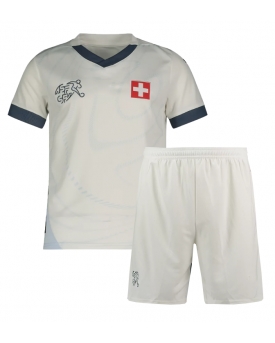 Svizzera Maglia Gara Trasferta Repliche Europei 2024 Bambino